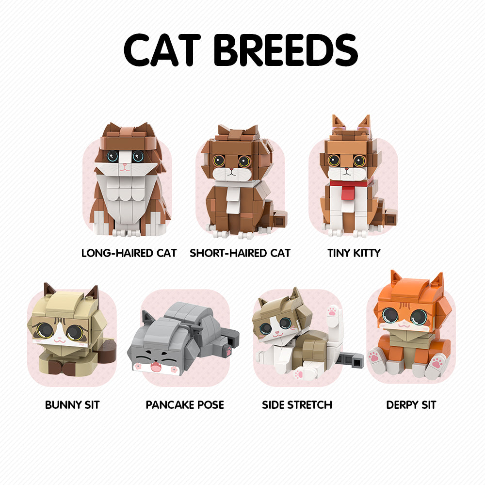 Tam Vücut Sevimli Brick Figür – Kedi Detaylı Dekoratif Hediye