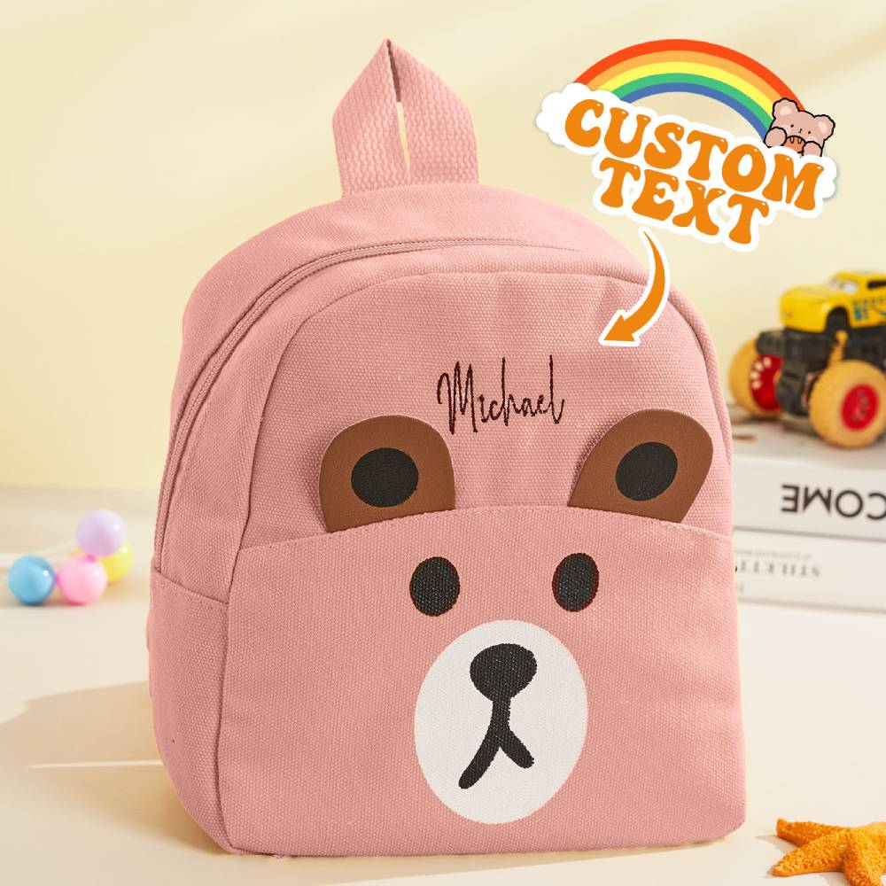 Kişiye Özel İsim Nakışlı Mini Ayıcık Sırt Çantası