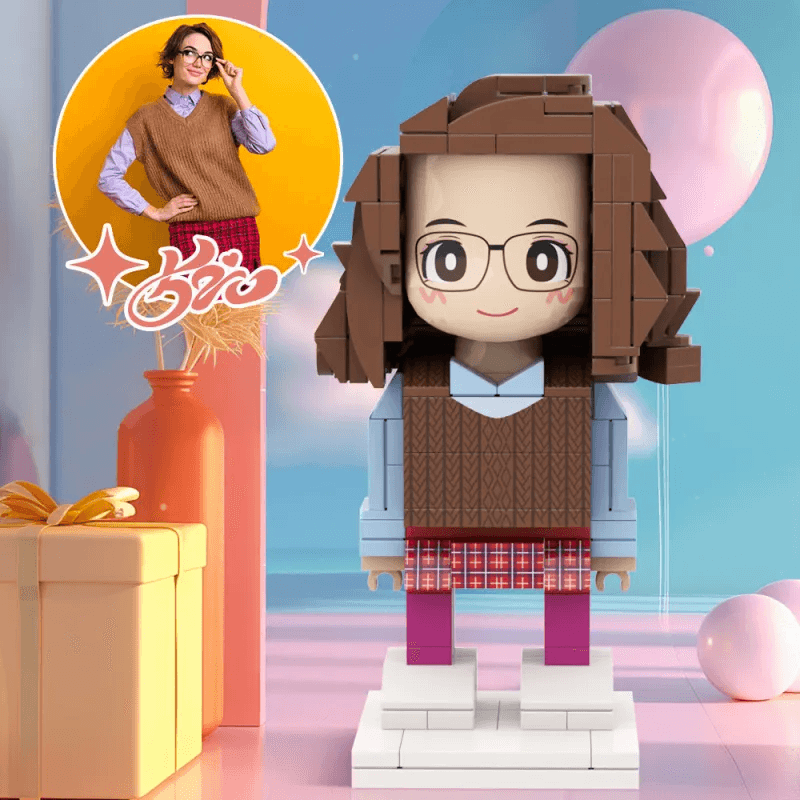 Duddu Brick Figür | Romantik Tasarımlı LEGO Tarzı Mini Karakter | Sevgililer Günü ve Anı Hediyesi