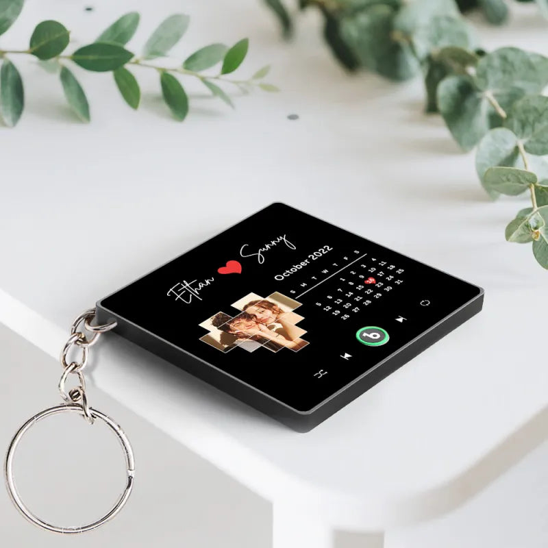 Kişiye Özel Fotoğraflı Müzikli Anahtarlık | USB’den Değiştirilebilir Şarkı | Mini Müzik Kutusu Hediyesi