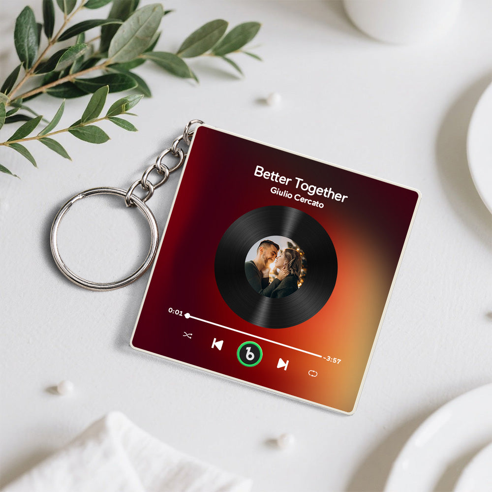 Kişiye Özel Fotoğraflı Müzikli Anahtarlık | USB’den Değiştirilebilir Şarkı | Mini Müzik Kutusu Hediyesi