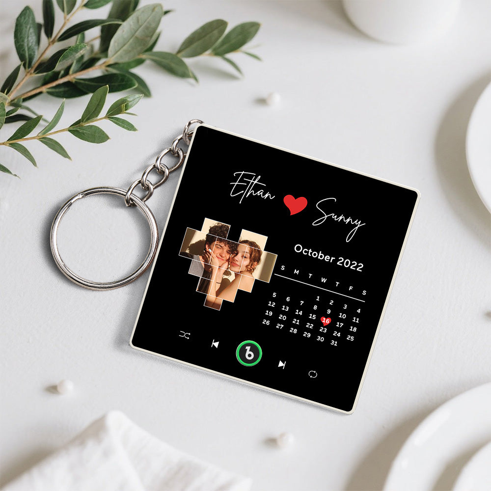 Kişiye Özel Fotoğraflı Müzikli Anahtarlık | USB’den Değiştirilebilir Şarkı | Mini Müzik Kutusu Hediyesi