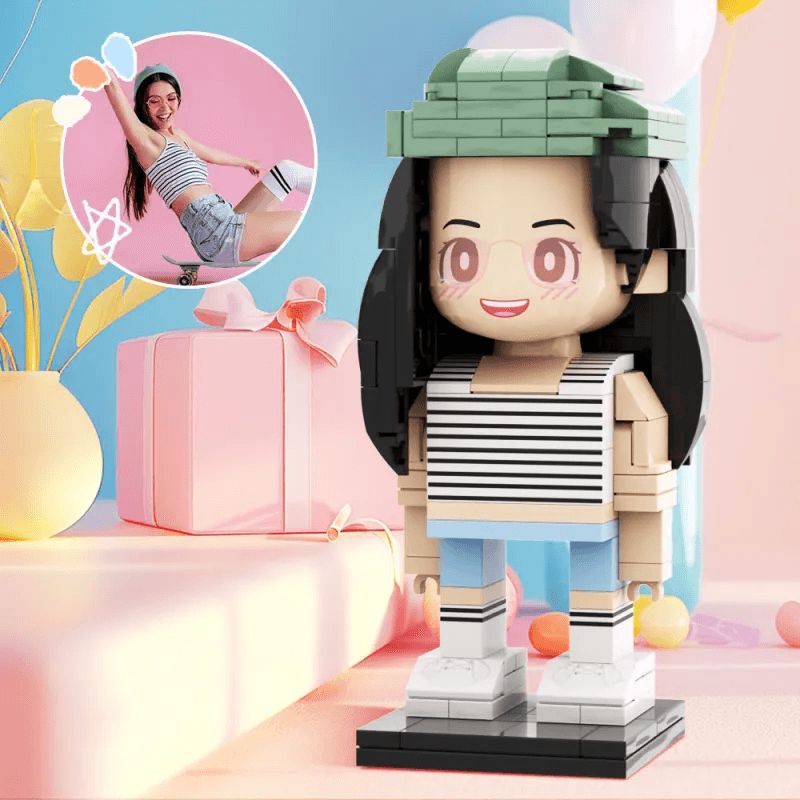 Duddu Brick Figür | Romantik Tasarımlı LEGO Tarzı Mini Karakter | Sevgililer Günü ve Anı Hediyesi
