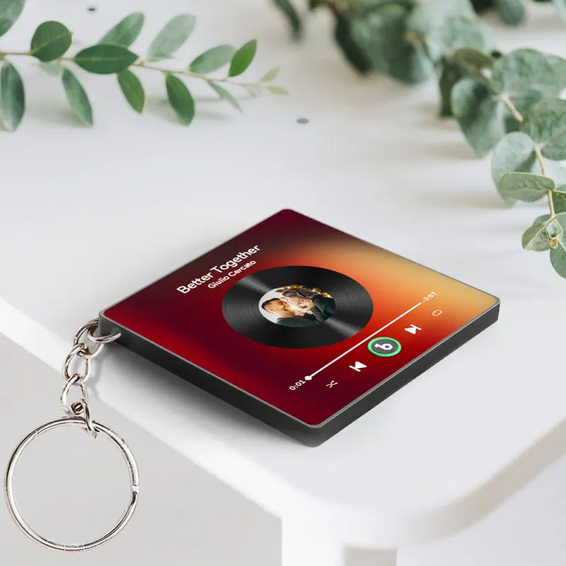 Kişiye Özel Fotoğraflı Müzikli Anahtarlık | USB’den Değiştirilebilir Şarkı | Mini Müzik Kutusu Hediyesi