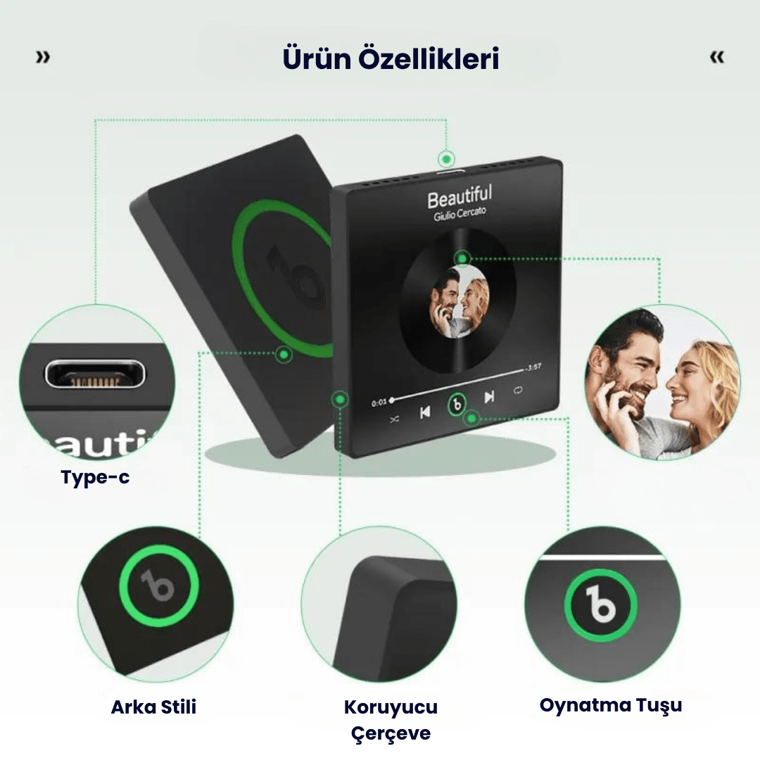 Kişiye Özel Müzikli Magnet Özel Notlu| Bluetooth’lu | Türkiye'den Hızlı Teslimat