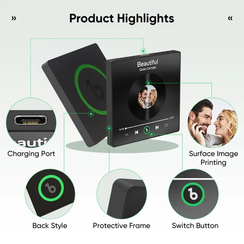 FridgeBeats Özel Notlu - Kişiye Özel Müzikli Magnet - OnlineBazaar