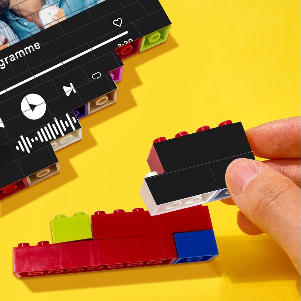Kişiselleştirilmiş Müzik Kodlu Lego Blok Çerçeve – Fotoğraflı ve Şarkı Kodlu Özel Hediye - OnlineBazaar