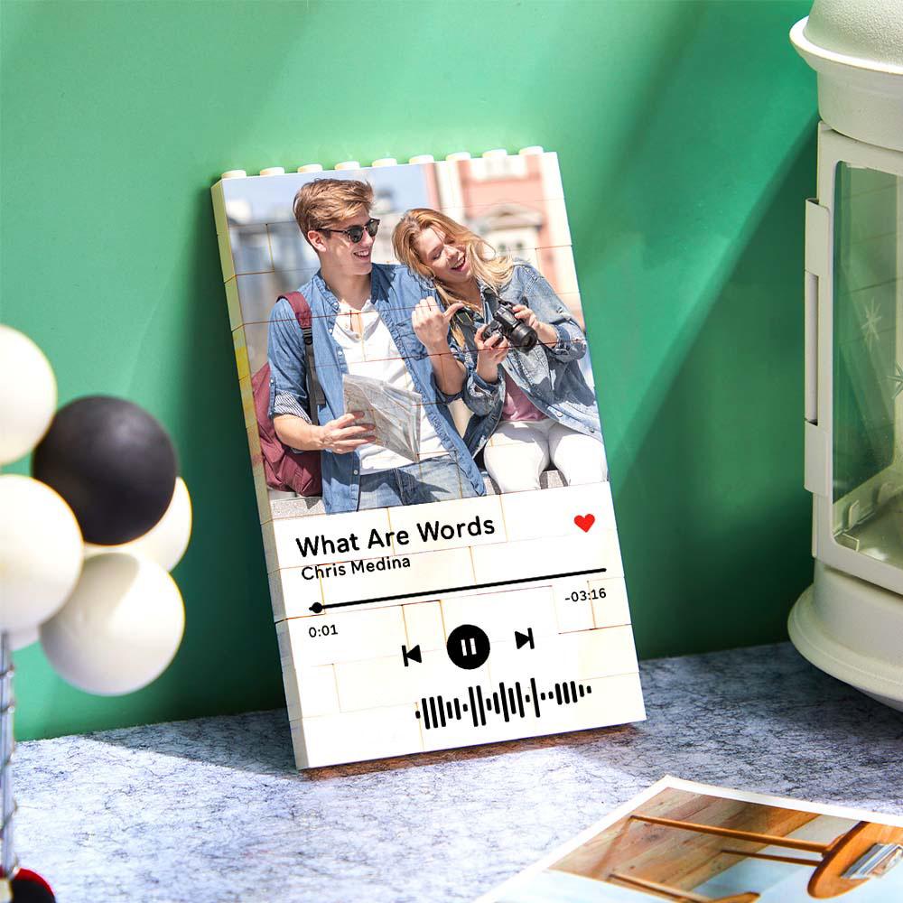 Kişiselleştirilmiş Müzik Kodlu Yapı Blok Fotoğraf – Lego Stili Özel Hatıra - OnlineBazaar
