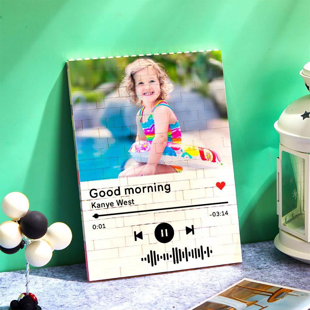 Kişiselleştirilmiş Müzik Kodlu Yapı Blok Fotoğraf – Lego Stili Özel Hatıra - OnlineBazaar