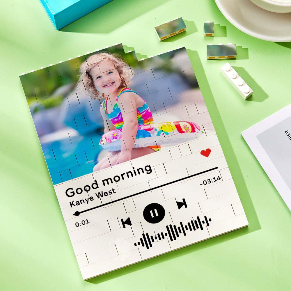 Kişiselleştirilmiş Müzik Kodlu Yapı Blok Fotoğraf – Lego Stili Özel Hatıra - OnlineBazaar