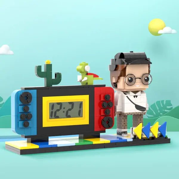 Kişiye Özel Oyun Konsolu Temalı Tuğla Figür Saat – Brick Style Saatli Dekor - OnlineBazaar