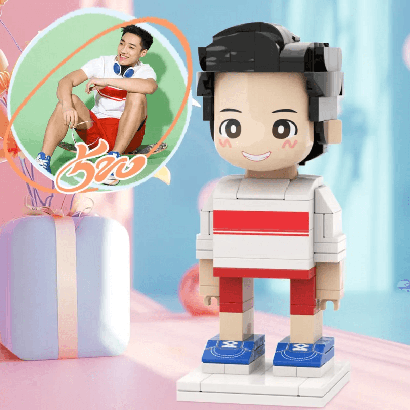 Duddu Brick Figür | Romantik Tasarımlı LEGO Tarzı Mini Karakter | Sevgililer Günü ve Anı Hediyesi