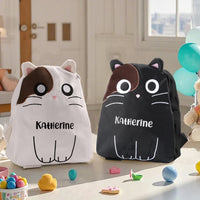 Kişiye Özel İsim Nakışlı Peluş Hayvan Temalı Çocuk Sırt Çantası