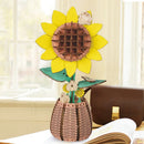 Sunflower 3D Ahşap Yapboz – El Yapımı Solmayan Çiçek Hediyesi