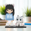 Tam Vücut Sevimli Brick Figür – Kedi Detaylı Dekoratif Hediye