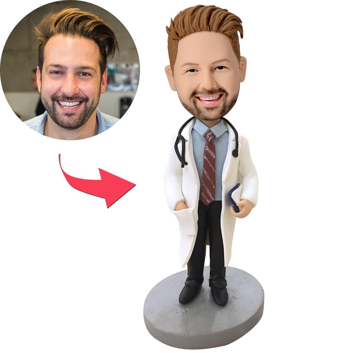 Bobblehead Figür - Erkek Doktor Tasarım