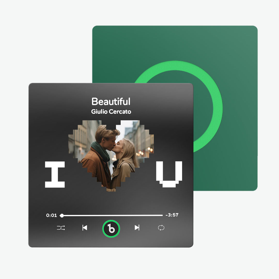 FridgeBeats Seni Seviyorum Kalpli Tasarım - Kişiye Özel Müzikli Magnet