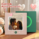 FridgeBeats Çerçevesiz - Kalpli Özel Notlu Müzikli Magnet