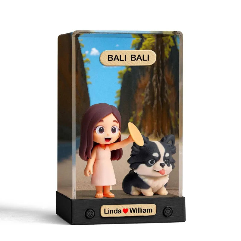 Kişiye Özel 3D Mini Figür – Arka Plan Seçenekli Kutu | Yapay Zeka Önizlemeli