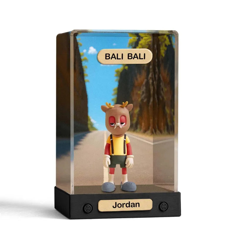 Kişiye Özel 3D Mini Figür – Arka Plan Seçenekli Kutu | Yapay Zeka Önizlemeli