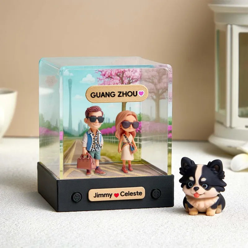 Kişiye Özel 3D Mini Figür – Arka Plan Seçenekli Kutu | Yapay Zeka Önizlemeli
